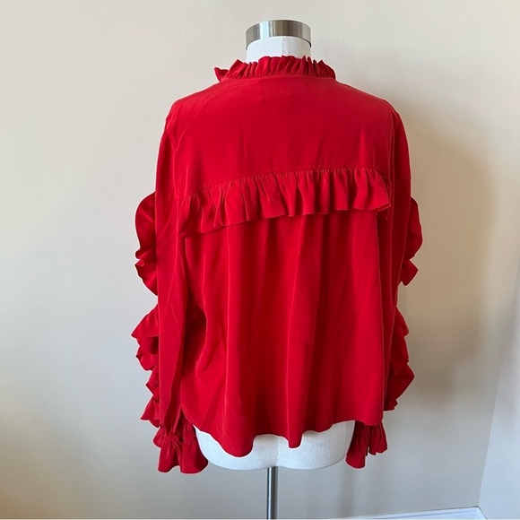 Alexis Rocio 100% silk ruffle blouse 17626 - Picture 12 of 16